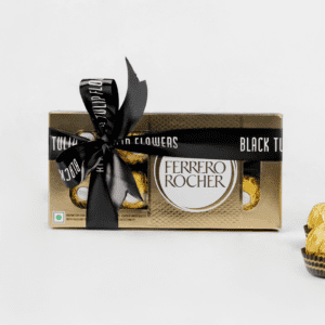 Buy Ferrero Rochers Chocolate 8 Pcs - Black Tulip Flowers