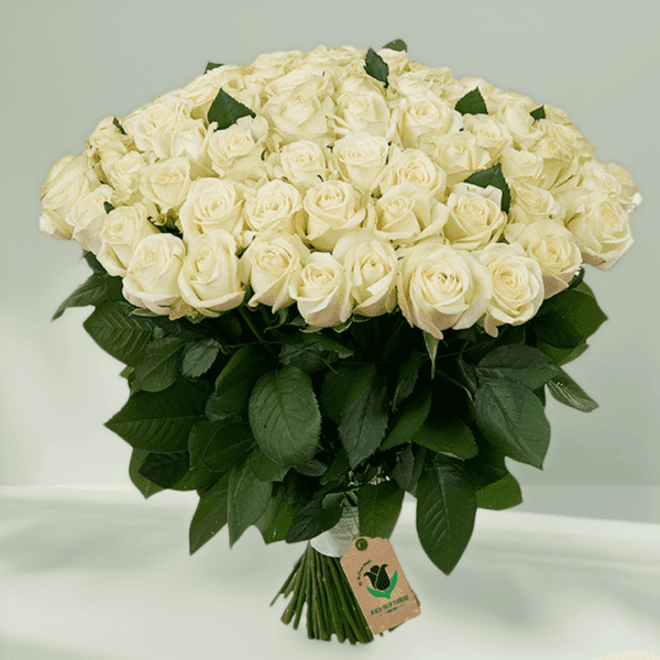 Heavenly White Roses (2) Heavenly White Roses bouquet with fresh white roses arranged elegantly for weddings, anniversaries, and special occasions.