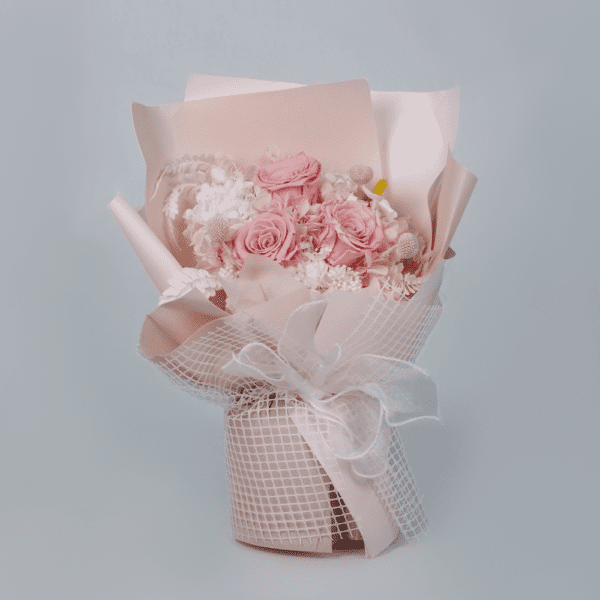 Pink Perfection Preserved Unfading Beauty : Explore Preserved Bouquets in Bangalore | Black Tulip Flowers