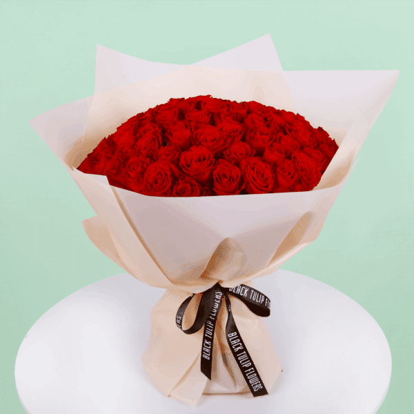Velvet Roses (2) Romantic Red Rose Bouquet for Valentine's Day