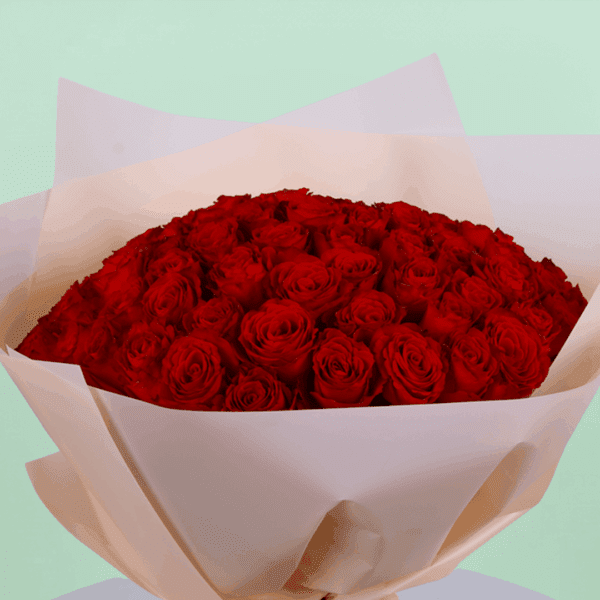 Velvet Roses (3) Romantic Red Rose Bouquet for Valentine's Day