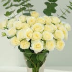Ivory Calm White Roses With Eucalyptus (4)