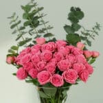 Rosy Calm Pink Roses in Glass (2)