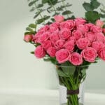 Rosy Calm Pink Roses in Glass (3)