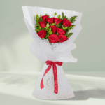 Ruby Red - 10 Red Roses Bouquet (2)