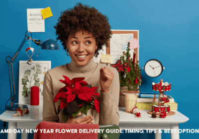 Fresh New Year flower bouquet ready for same-day delivery