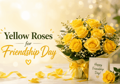 Yellow roses arranged in a bouquet for best friends